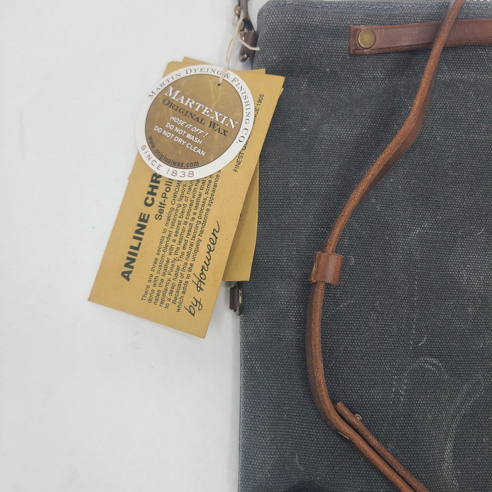 Tall Skinny Pines Randolph Mini Convertible Backpack Waxed Canvas Leather Straps - Picture 4 of 6